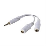 Splitter Kabel til Lyd - fra 1 til 2 (Kort Model)